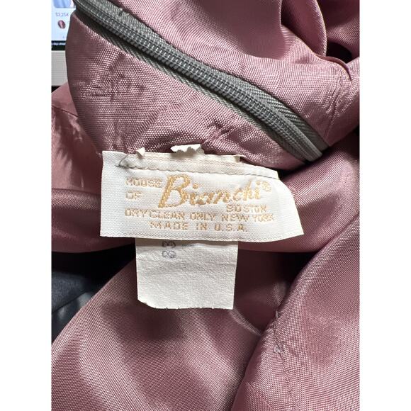 Vintage House of Bianchi Gown Special Occasion Long Dress Silver Gray Size 14 - Picture 5 of 6